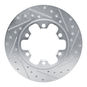 Ford Transit-350 Brake Rotor (1) - Rear Right - R1 Concepts - Drilled & Slotted - Silver - `15-`25
